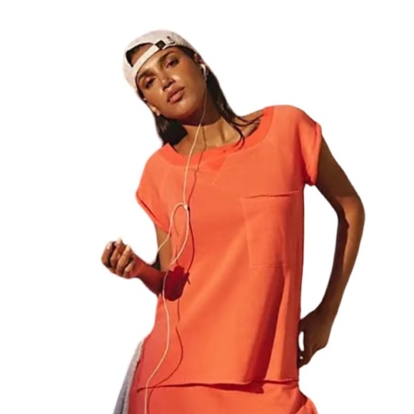 FP Movement Winning Stretch Top Summer Poppy XS NWOT Lounge Gym Pilates Tennis - Picture 4 of 9